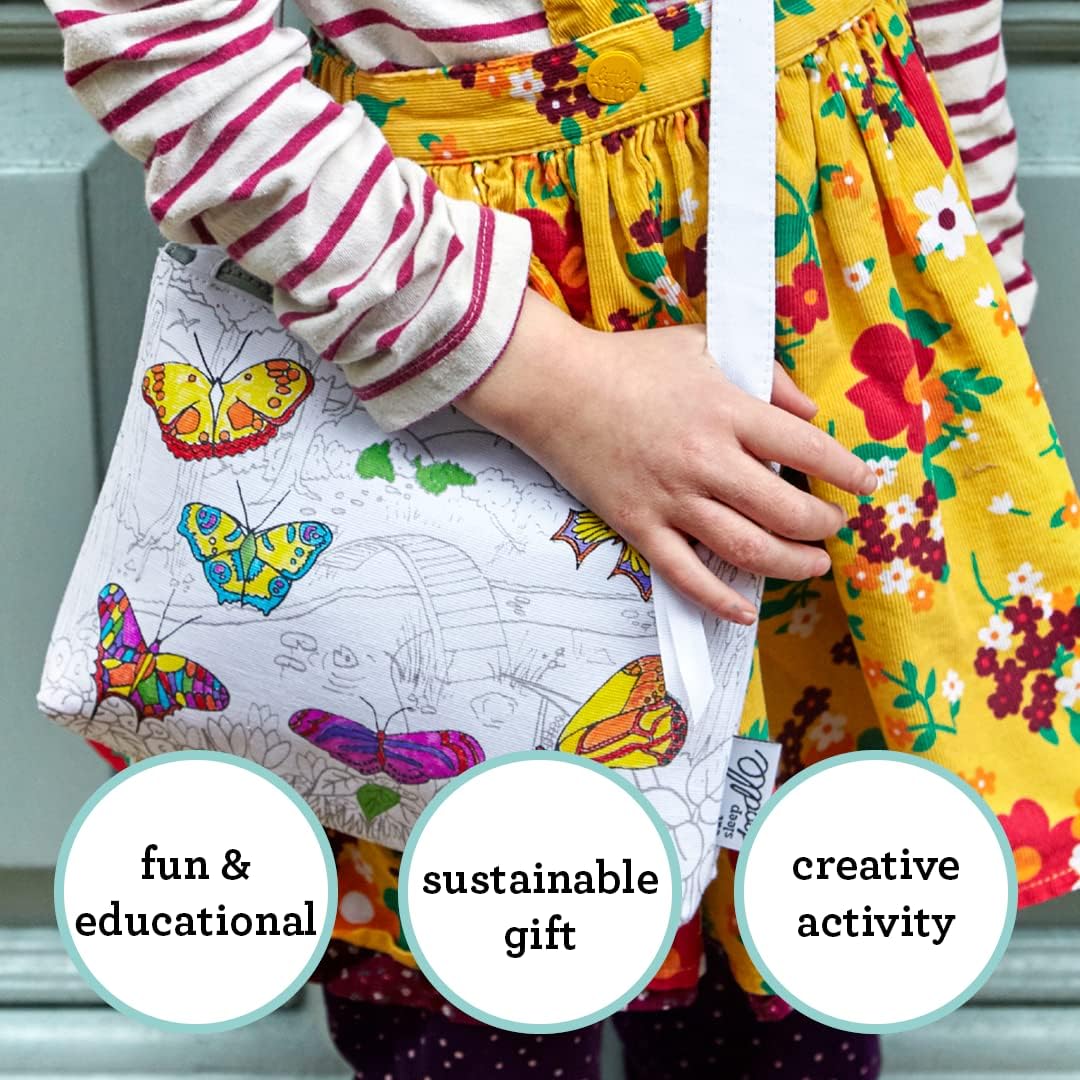 Kids DIY Color-In Butterfly Crossbody Bag - Image 2