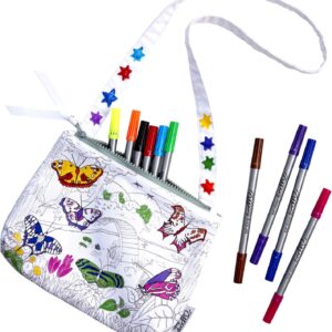 Kids DIY Color-In Butterfly Crossbody Bag