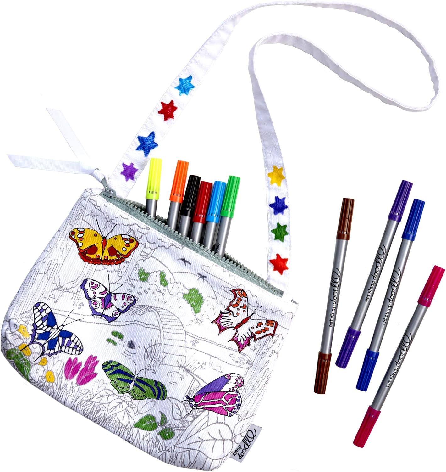Kids DIY Color-In Butterfly Crossbody Bag