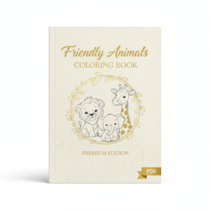 Friendly Animals – Coloring Book