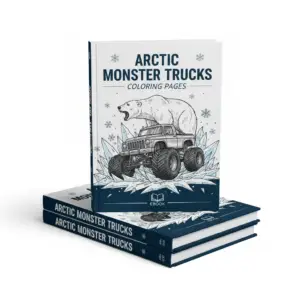 50 Monster Trucks Printable Coloring Pages Pack - Special Promo